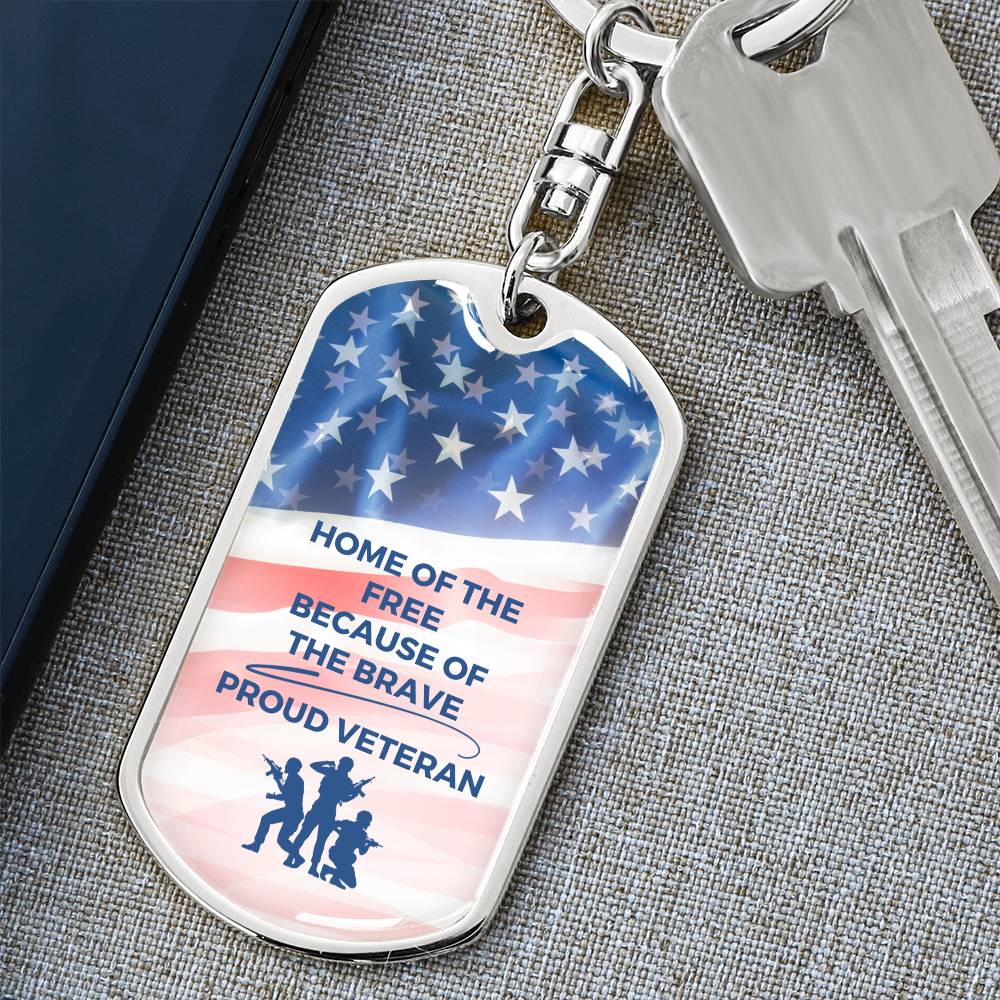 Proud Veteran Keychain - Personalized