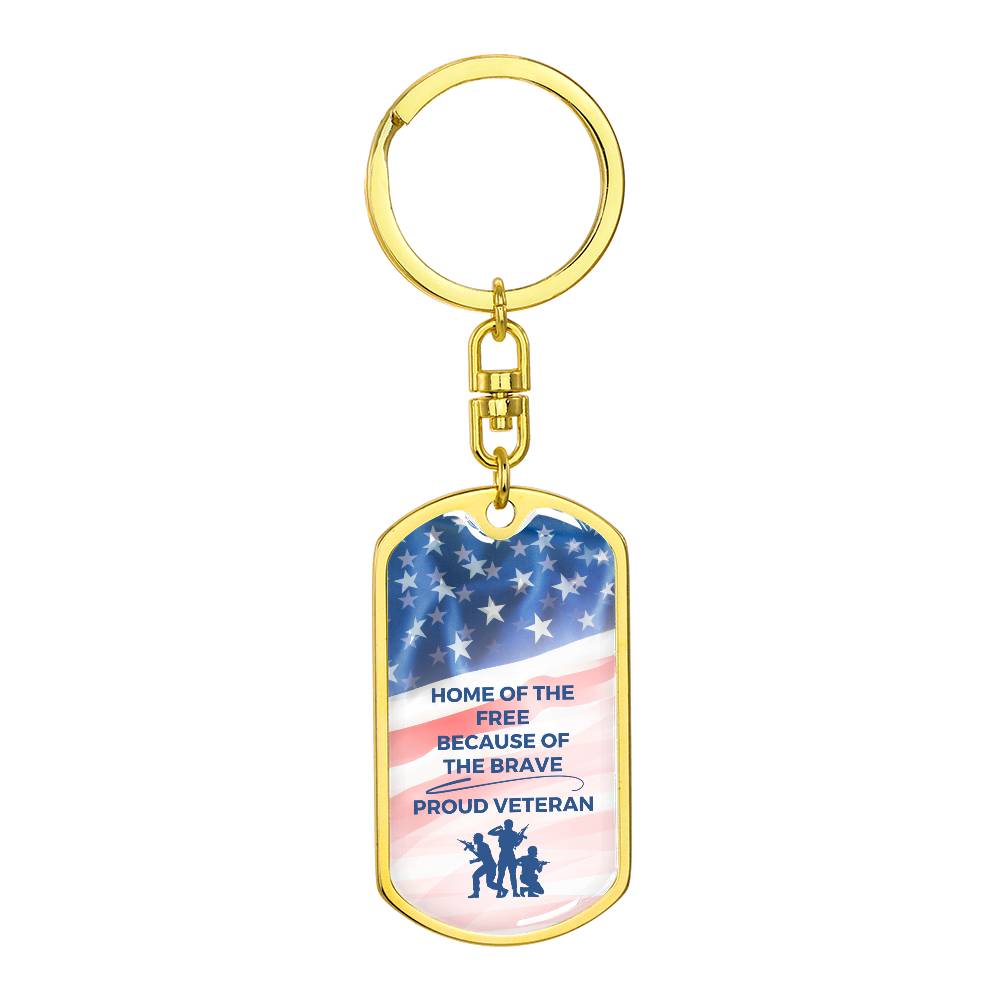 Proud Veteran Keychain - Personalized