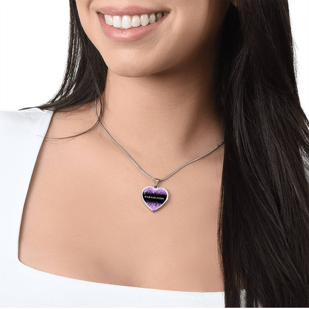 Badass Mom Heart Pendant Necklace