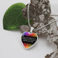 I Believe in You Engraved Graphic Heart Pendant Necklace