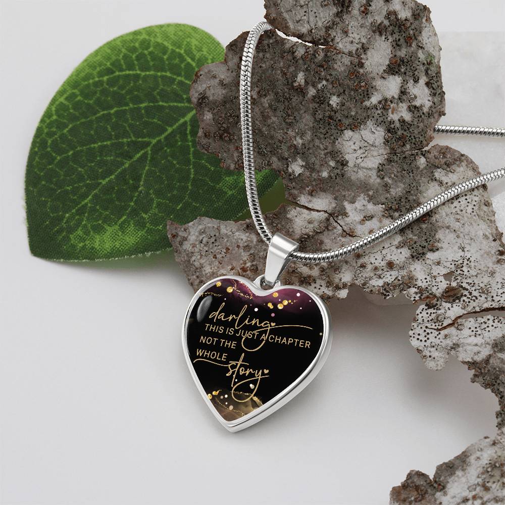 Darling This is Just a Chapter Heart Necklace - Engraved