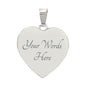 I Believe in You Engraved Graphic Heart Pendant Necklace