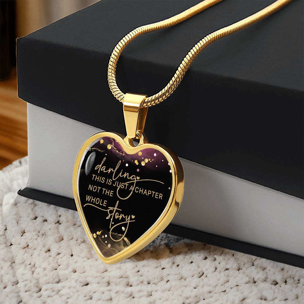 Darling This is Just a Chapter Heart Necklace - Engraved