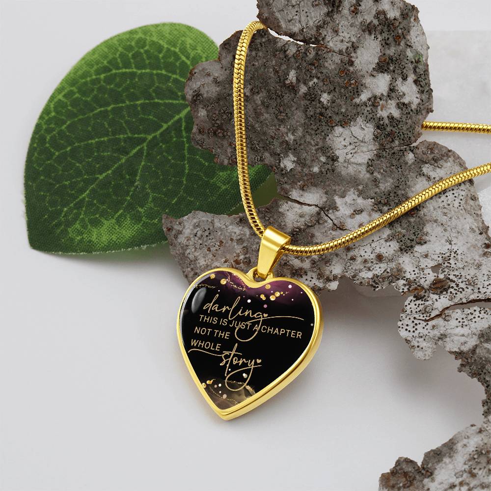 Darling This is Just a Chapter Heart Necklace - Engraved