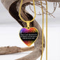 I Believe in You Engraved Graphic Heart Pendant Necklace