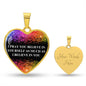 I Believe in You Engraved Graphic Heart Pendant Necklace