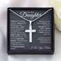 Personalized Cross Necklace - I Believe in You - To My Daughter