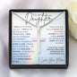 Personalized Cross Necklace - I Believe in You - To My Daughter