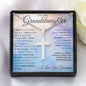 Personalized Cross Necklace - I Believe in You - To My Granddaughter