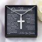 Personalized Cross Necklace - I Believe in You - To My Granddaughter
