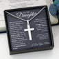 Personalized Cross Necklace - I Believe in You - To My Daughter