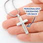 To Our Son From Mom and Dad Engraved Cross Necklace