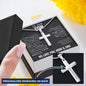 To Our Son From Mom and Dad Engraved Cross Necklace