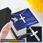 Personalized Cross Necklace - God is With You - Joshua 1 9