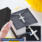 To Our Grandson - We Believe in You Engraved Cross Necklace