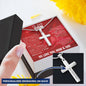 To Our Son From Mom and Dad Engraved Cross Necklace