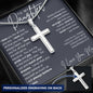 Personalized Cross Necklace - I Believe in You - To My Daughter