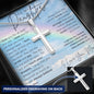 Personalized Cross Necklace - I Believe in You - To My Mom