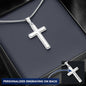Engraved Cross Necklace