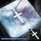 Engraved Cross Necklace