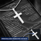 To Our Son | We Believe in You | Personalized Cross Necklace