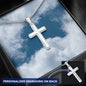 Engraved Cross Necklace