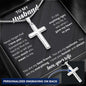 To My Husband | Personalized Cross Necklace