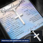 Personalized Cross Necklace - I Believe in You - To My Granddaughter