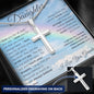Personalized Cross Necklace - I Believe in You -To My Daughter