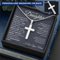 Personalized Cross Necklace - I Believe in You - To My Daughter