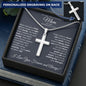 Mother of the Bride Gift from Daughter | Personalized Engraved Cross Necklaces