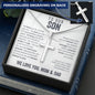 To Our Son From Mom and Dad Engraved Cross Necklace