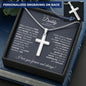 Father of the Bride Gift | Personalized Engraved Cross Necklace
