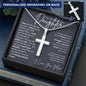 Personalized Cross Necklace - I Believe in You - To My Daughter