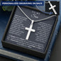To My Son | I Thank God | Personalized Cross Necklace