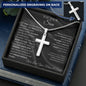 To Our Son | We Believe in You | Personalized Cross Necklace