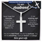 To My Husband | Personalized Cross Necklace