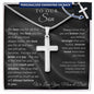 To Our Son | We Believe in You | Personalized Cross Necklace