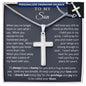 To My Son | I Thank God | Personalized Cross Necklace