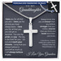 Personalized Cross Necklace - I Believe in You - To My Granddaughter