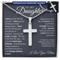 Personalized Cross Necklace - I Believe in You - To My Daughter