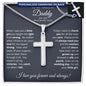 Father of the Bride Gift | Personalized Engraved Cross Necklace