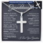 Personalized Cross Necklace - I Believe in You - To My Granddaughter