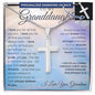 Personalized Cross Necklace - I Believe in You - To My Granddaughter