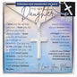 Personalized Cross Necklace - I Believe in You - To My Mom