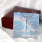 Personalized Cross Necklace - I Believe in You - To My Mom