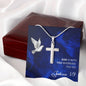 Personalized Cross Necklace - God is With You - Joshua 1 9