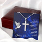 Personalized Cross Necklace - God is With You - Joshua 1 9