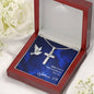 Personalized Cross Necklace - God is With You - Joshua 1 9