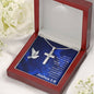 Personalized Cross Necklace - God is With You - Joshua 1 9